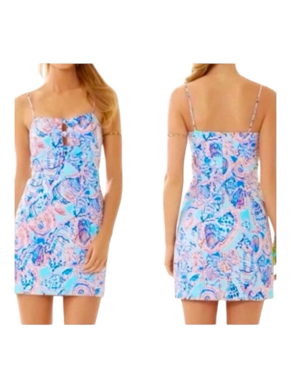LILLY PULITZER Petra Padded Bust Bow Dress in Shell Me About It Size 6